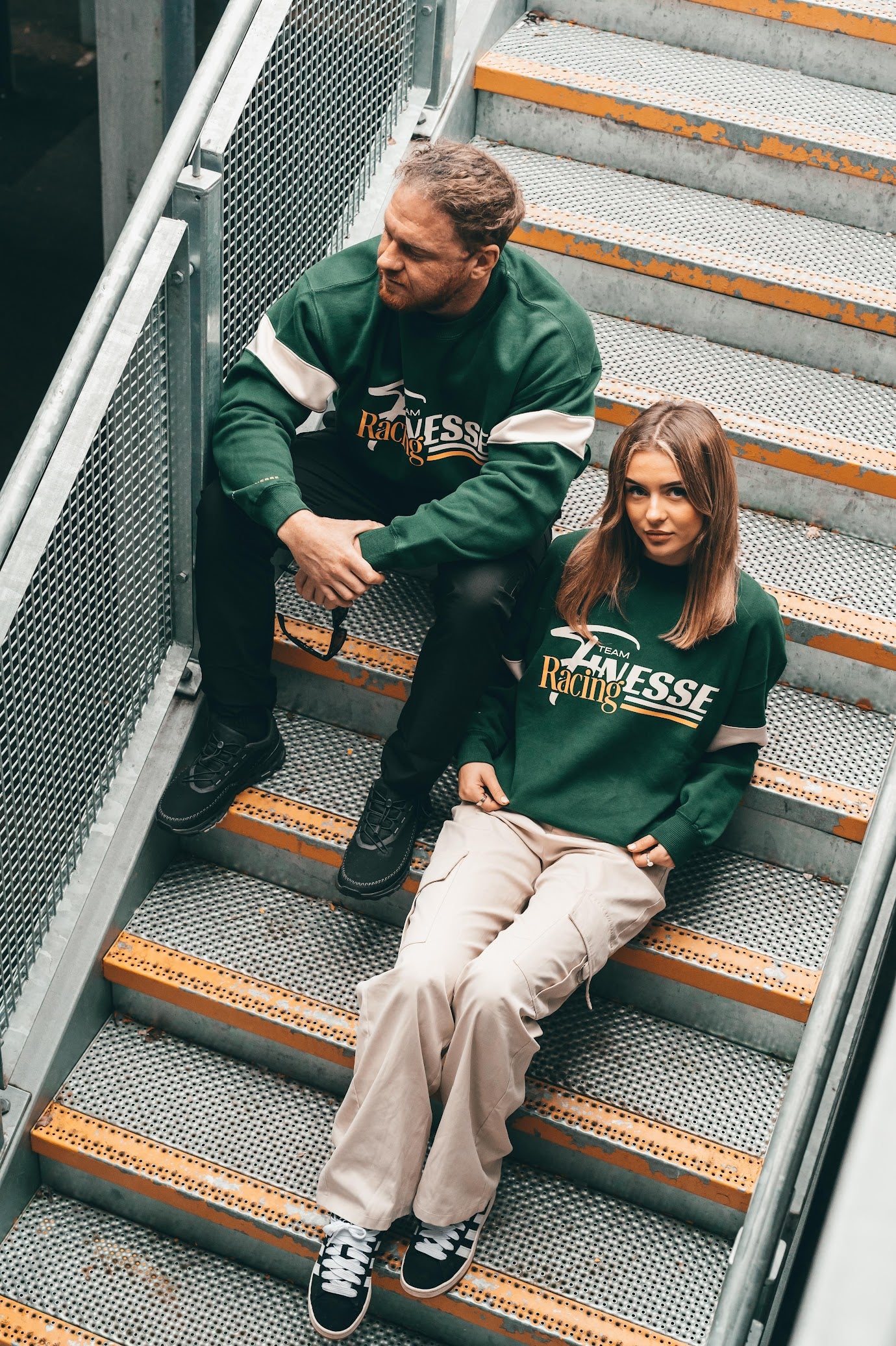 Man & Woman Wearing Auto Finesse Sweat Shirt