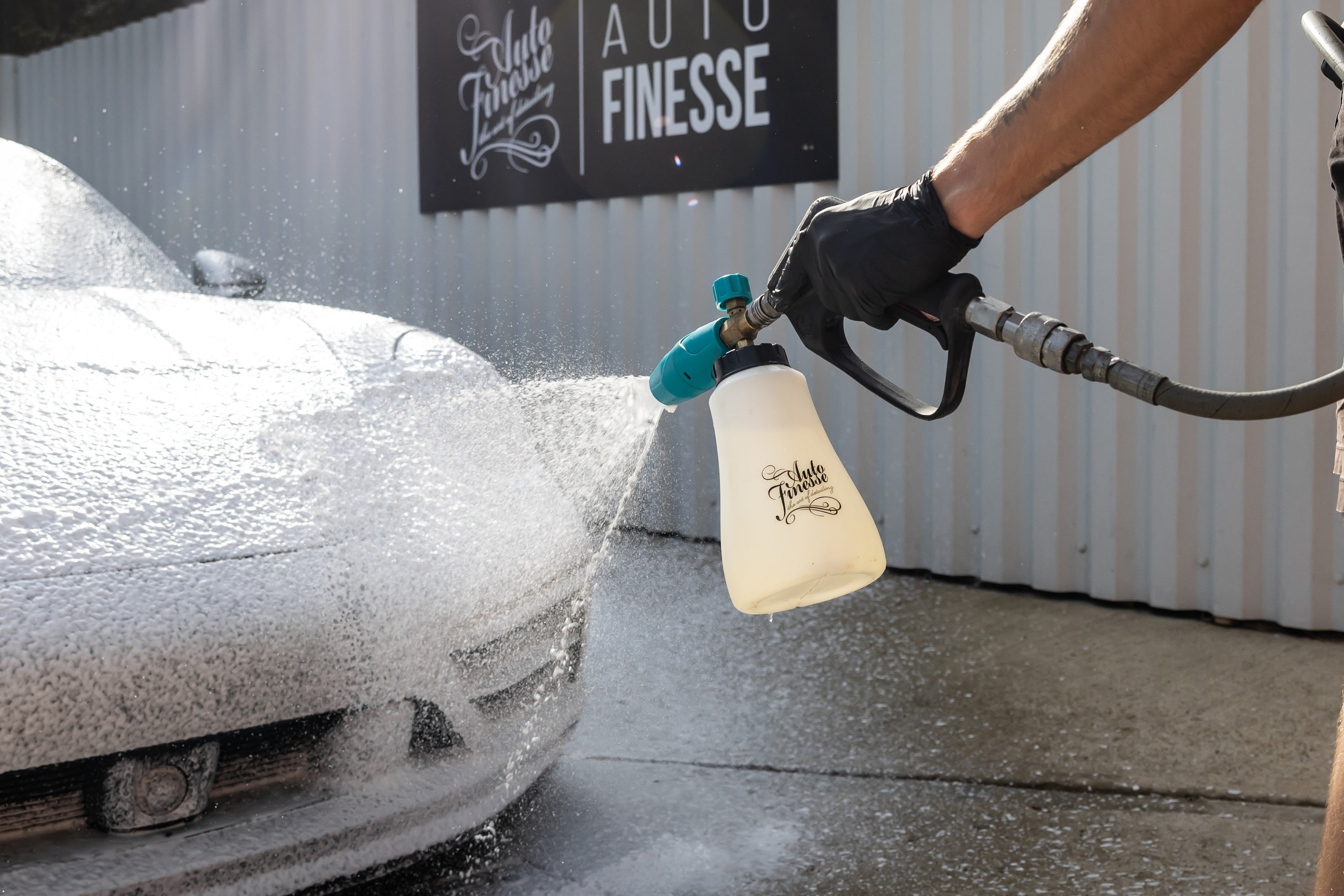 Avalanche Snow Foam Applied Close Up Car Rectangle