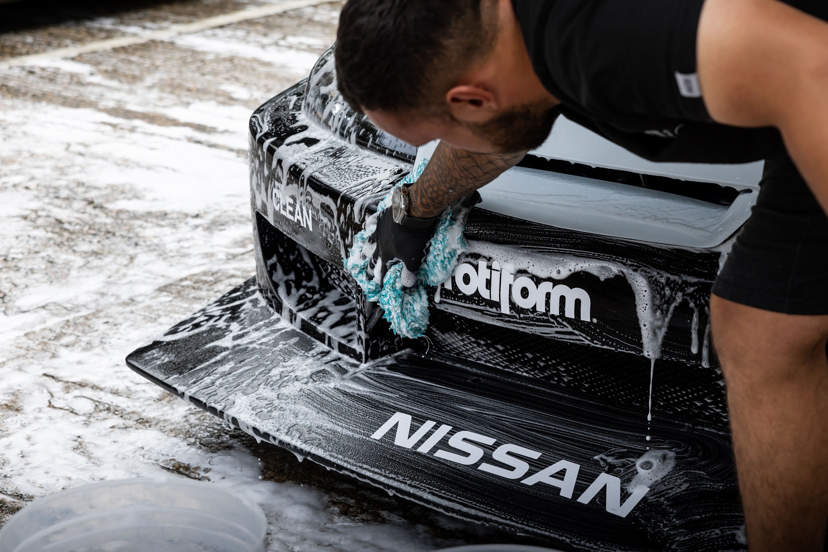 Car Shampoo Applying on Car